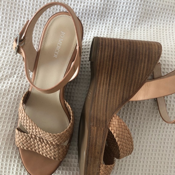 Tan summer wedge heels - Picture 2 of 6